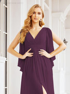 Numbersea Bridesmaid Dresses with Split for Wedding Party Flutter Sleeves 28045