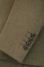 Taupe Wool Double-Breasted 3-Piece Wedding Suit | Tailored Groom & Groomsmen Attire