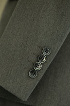 Charcoal Grey Wool Double-Breasted 3-Piece Wedding Suit | Tailored Groom & Groomsmen Attire