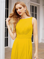Numbersea Bridesmaid Dresses for Wedding Ruffles Long Formal Prom Gowns 28039