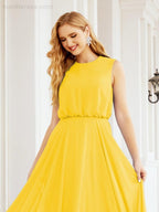 Numbersea Sleeveless Long Bridesmaid Dress A line Formal Evening Prom Gown 28025