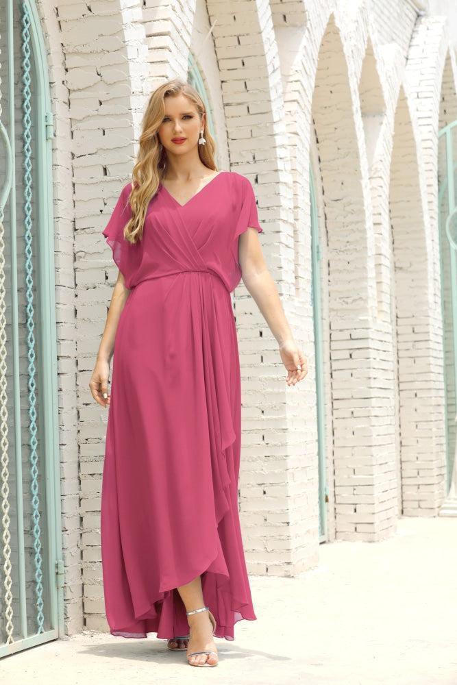 Numbersea  Mother of The Bride Dresses Plus Size V-Neck Floor Length Formal Prom Dress for Wedding Guest 28020