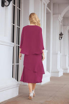 Numbersea Two-Piece A-line Mother of The Bride Dress Formal Party Gown Dress 28072