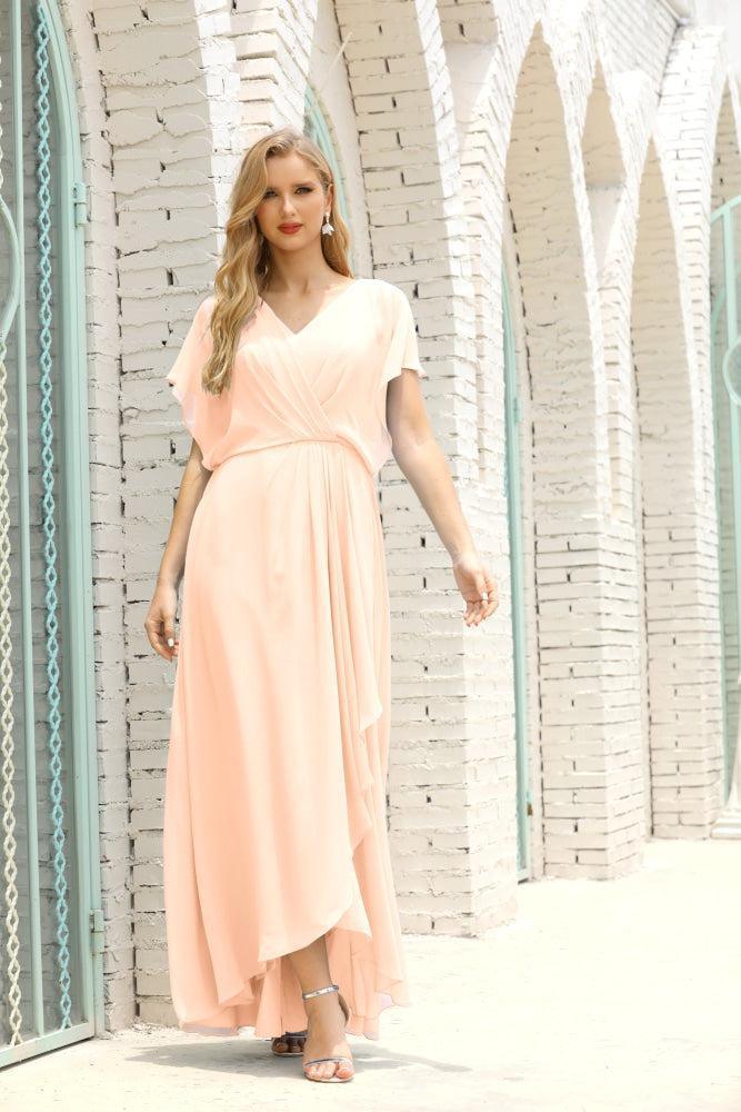 Numbersea  Mother of The Bride Dresses Plus Size V-Neck Floor Length Formal Prom Dress for Wedding Guest 28020