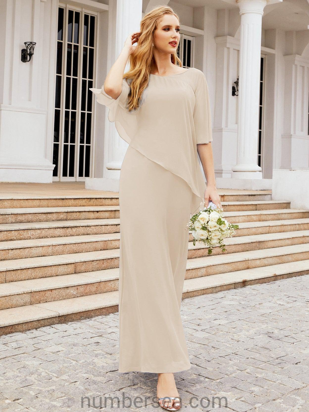 Numbersea Formal Party Gown Dress Long Mother of The Bride Dresses with Ruffle Cape 28026