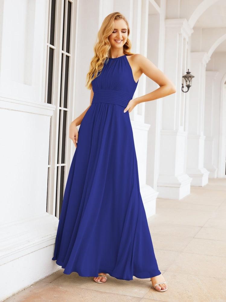Numbersea Keyhole Bridesmaid Dresses Sleeveless Formal Evening Party Prom Gowns 28043