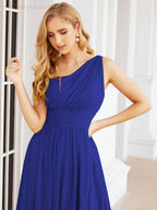 Numbersea One Shoulder Bridesmaid Dresses Long Maxi Formal Evening Party Prom Gowns 28061