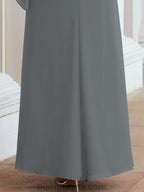 Numbersea Formal Party Gown Dress Long Mother of The Bride Dresses with Ruffle Cape 28026