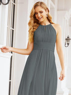 Numbersea Keyhole Bridesmaid Dresses Sleeveless Formal Evening Party Prom Gowns 28043