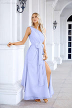 Ladies Chiffon One Shoulder Bridesmaid Evening Dress Wedding Party Evening Dress 28133