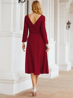 Bridesmaid Dress V-Back Waist Belt Mother of the Bride Wedding Guest 28031