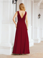 Numbersea Bridesmaid Dresses for Wedding Ruffles Long Formal Prom Gowns 28039