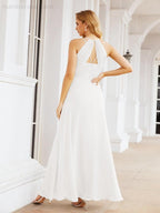 Numbersea Double Spaghetti Straps Bridesmaid Dresses for Women Long Formal Party Dress Side Split 28051