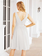 Numbersea Homecoming Dresses Knee Length Skirt V Back 28062