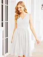 Numbersea Homecoming Dresses Knee Length Skirt V Back 28062