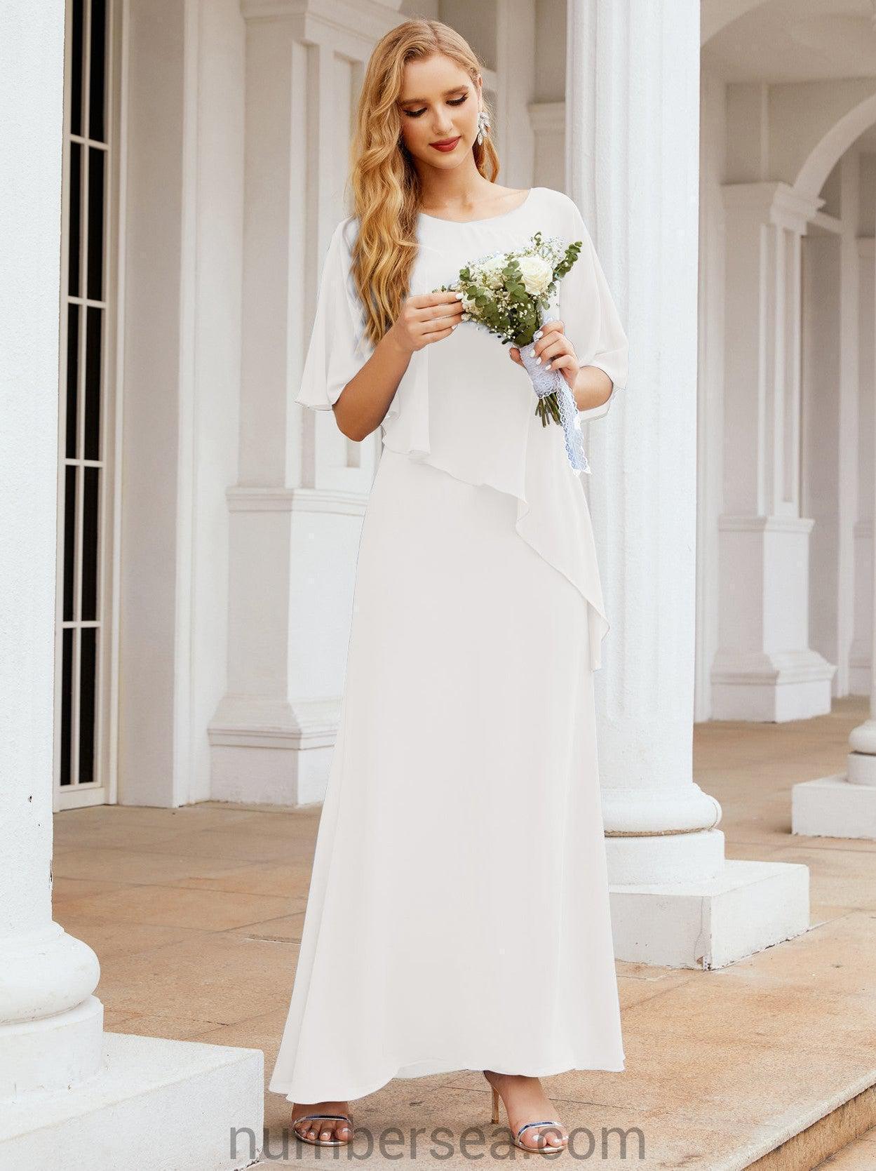 Numbersea Formal Party Gown Dress Long Mother of The Bride Dresses with Ruffle Cape 28026