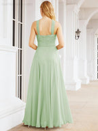 Numbersea Crisscross Halter Bridesmaid Dresses for Party Wedding Evening Prom Maxi Ball Gowns 28053