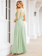 Numbersea Crisscross Halter Bridesmaid Dresses for Party Wedding Evening Prom Maxi Ball Gowns 28053