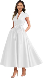 White satin mother of the bride dress main color view