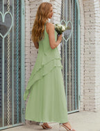 Chiffon Long Plus Size Mother of Bride Dresses Formal Bridesmaid Prom Gown 28019