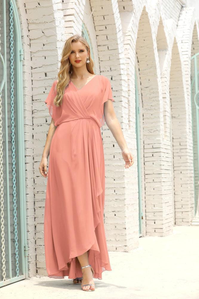 Numbersea  Mother of The Bride Dresses Plus Size V-Neck Floor Length Formal Prom Dress for Wedding Guest 28020