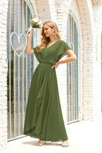 Numbersea  Mother of The Bride Dresses Plus Size V-Neck Floor Length Formal Prom Dress for Wedding Guest 28020