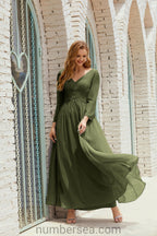 Numbersea Bridesmaid Dress Chiffon Formal Party Dress Evening Dress 28016