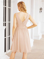 Numbersea Homecoming Dresses Knee Length Skirt V Back 28062