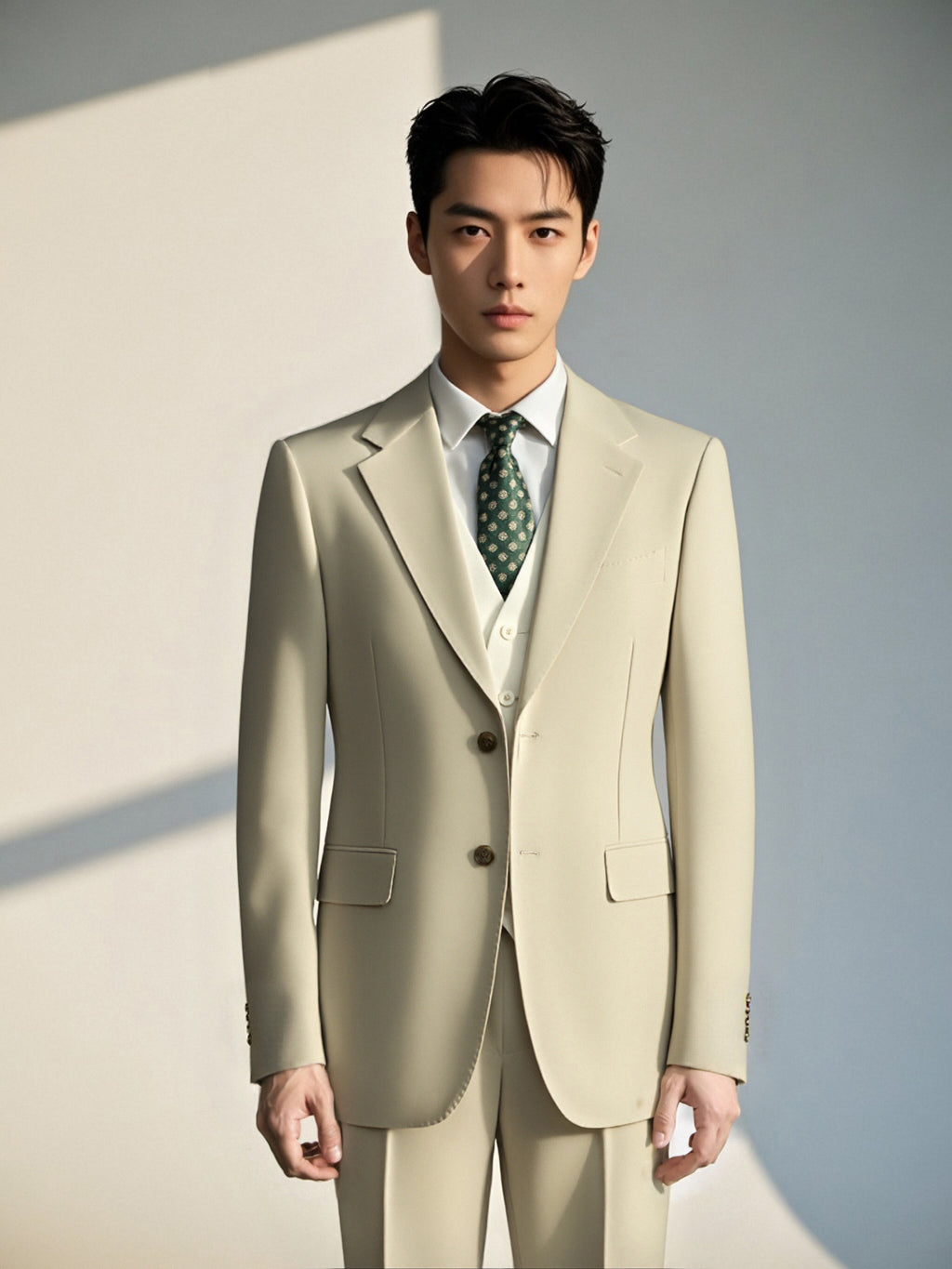 Diberon Men's Wedding Dress Business Formal Three-piece Slim Groomsman Groom Wedding Dress 9605