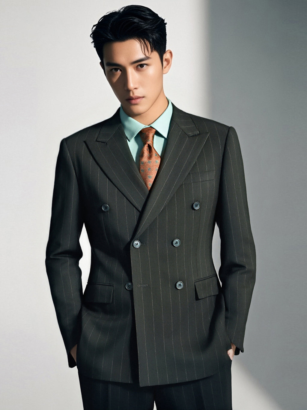 Diberon Men's Wedding Dress Business Formal Three-piece Slim Groomsman Groom Wedding Dress 9607