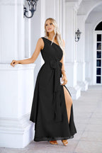 Ladies Chiffon One Shoulder Bridesmaid Evening Dress Wedding Party Evening Dress 28133