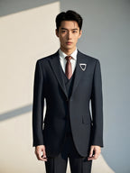 Diberon Men's Wedding Dress Business Formal Three-piece Slim Groomsman Groom Wedding Dress 9803
