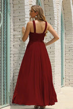Numbersea Women Halter Chiffon Bridesmaid Dress A-line Long Formal Prom Gown SEA28015