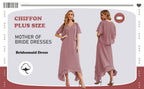 Numbersea Chiffon Plus Size Mother of Bride Dresses with Jacket Formal Dresses for Wedding SEA28073