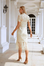 Ladies embroidery short-sleeved Chinese style short evening dress party wedding shopping evening dress 28105