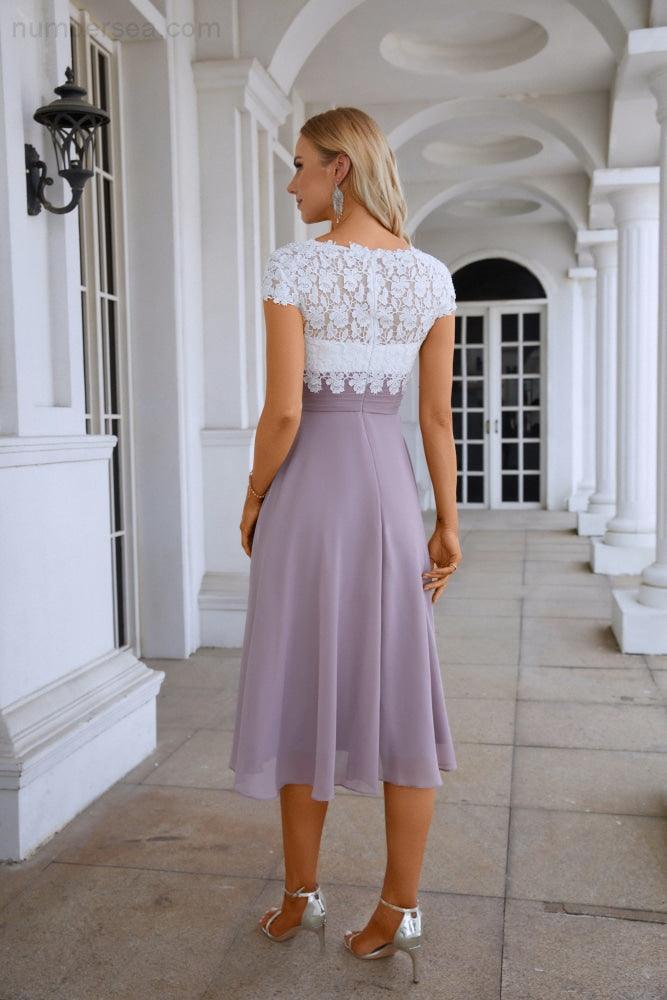 Lace Chiffon Lace Bridesmaid Dress Prom Dress PartyGown  28120