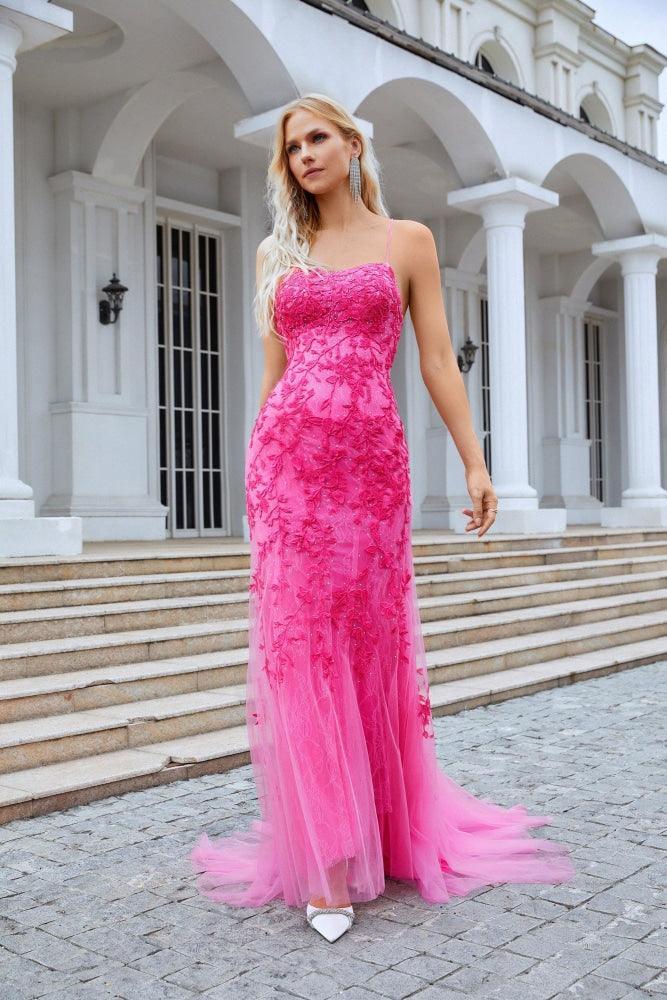 Ladies Spaghetti Strap Sequin V Neck Mermaid Long Bridesmaid Dress Prom Wedding Party Evening Dress 28086