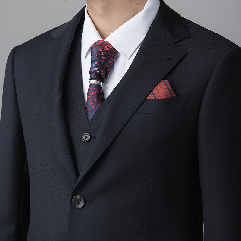 High end customized dress hall men's wedding suit wool high-end craftsmanship suit set tailor-made