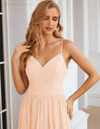Numbersea Spaghetti Strap Bridesmaid Dresses Long Formal Party Prom Gowns 28060