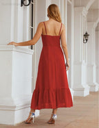 Numbersea  Spaghetti Strap Chiffon Bridesmaid Dress Ankle Length Formal A Line Cocktail Party Homecoming Dress for Juniors  SEA28028