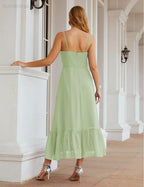 Numbersea  Spaghetti Strap Chiffon Bridesmaid Dress Ankle Length Formal A Line Cocktail Party Homecoming Dress for Juniors  SEA28028