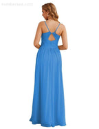 Numbersea Spaghetti Strap Bridesmaid Dresses Long Formal Party Prom Gowns 28060