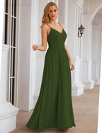Numbersea Spaghetti Strap Bridesmaid Dresses Long Formal Party Prom Gowns 28060