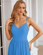 Numbersea Spaghetti Strap Bridesmaid Dresses Long Formal Party Prom Gowns 28060
