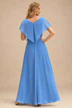 Rutipo As Picture A-Line Sweetheart Short Sleeves Sequined Sweep Train Wedding Dress