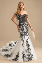 Rutipo As Picture Trumpet/Mermaid Sweetheart Chapel Train Lace Wedding Dress