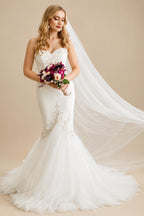 Rutipo Ivory Classic Mermaid Sweetheart Wedding Dresses With Beading