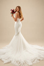 Rutipo Ivory Classic Mermaid Sweetheart Wedding Dresses With Beading