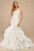 Rutipo As Picture Trumpet/Mermaid V-Neck Vintage Lace/Tulle Wedding Dresses With Beading