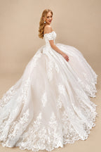 Rutipo As Picture Classic Off-The-Shoulder Ball-Gown Lace Wedding Dresses